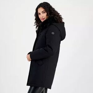 Michael Kors black Misdy down filled anorak coat size L EUC